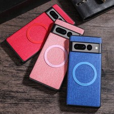 For Google Pixel 6 Pro 7 6 ShockProof Cloth Magnetic Slim Hybrid Phone Case