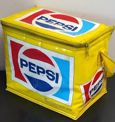 Vintage Pepsi Vinyl Insulated lunch Box Cooler 8.5x 5X 7