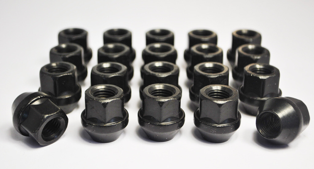 20 x Tuercas de rueda de aleación hexagonales abiertas M12 x 1,25, 19 mm (Zinni)