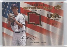 2008 Upper Deck USA Baseball Junior National Team 24/99 Ryan Weber Patch 1i0
