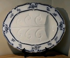 Lowestoft Meat charger /platter Brownfield & Sons. XL Meat well Platter #1060