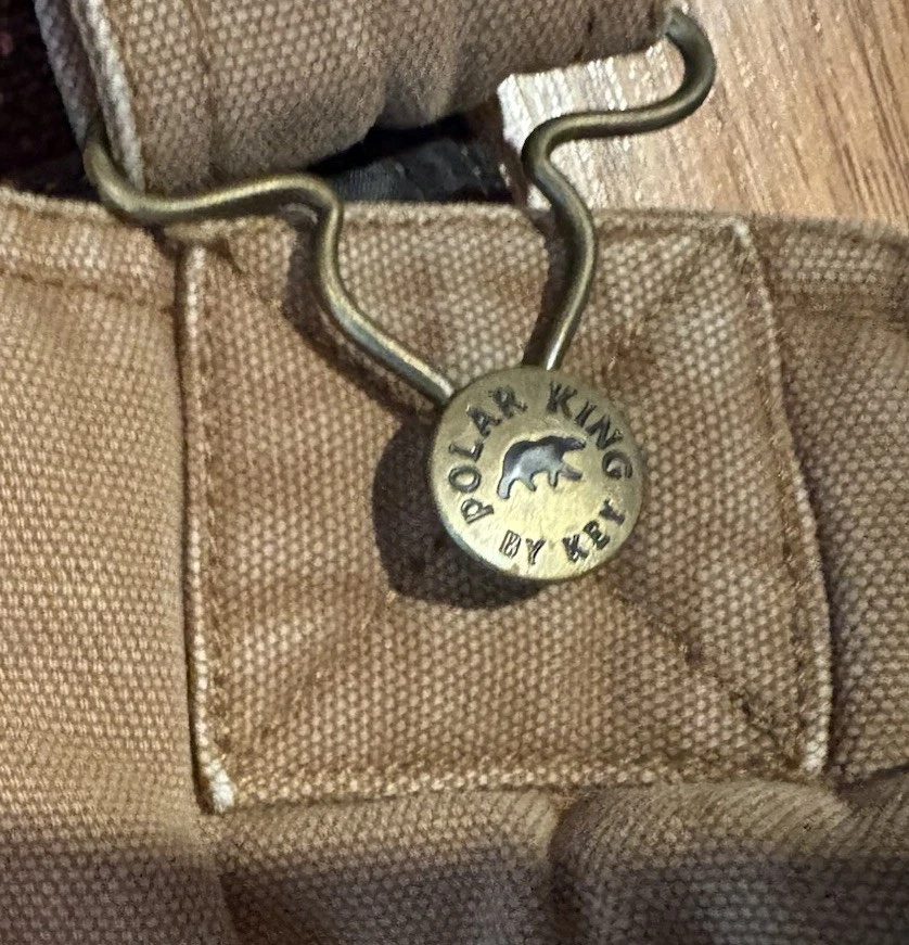 Mono con tirantes de lona Polar King By Key cremallera para piernas aislamiento pesado para hombres XL regular Foto 3 de 4