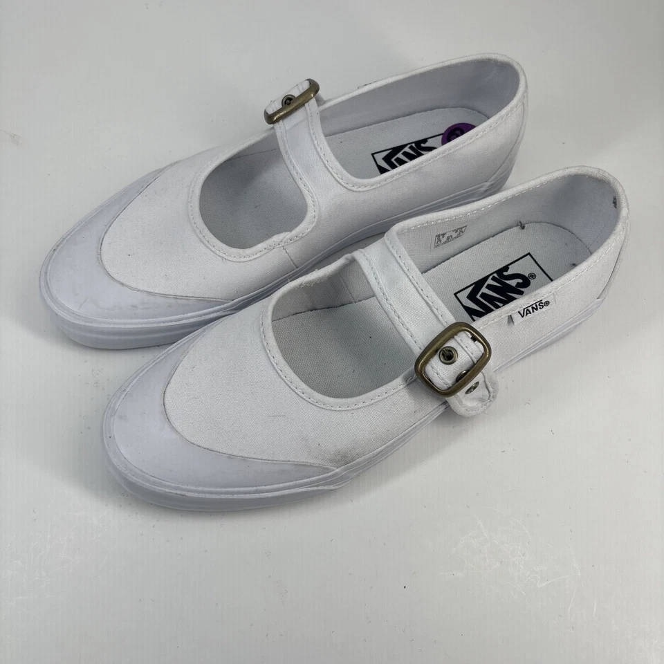 Vans Mary Jane Mujer’s US 8 / Hombre’s US 6.5 Verdadero Blanco Sin Cordones Tenis Informales Foto 2 de 4