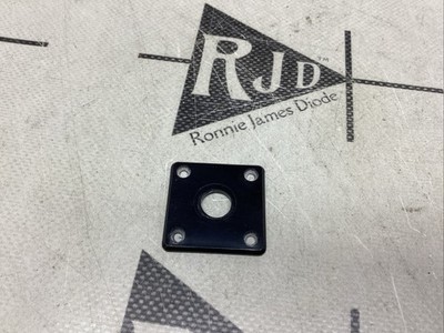 Genuine Epiphone Les Paul Output Jack Plate Input Plastic Black