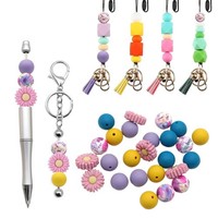 25 X Silikonperlen, -GäNseblüMchen-Perlen, Schmuckherstellung, Basteln, Mit