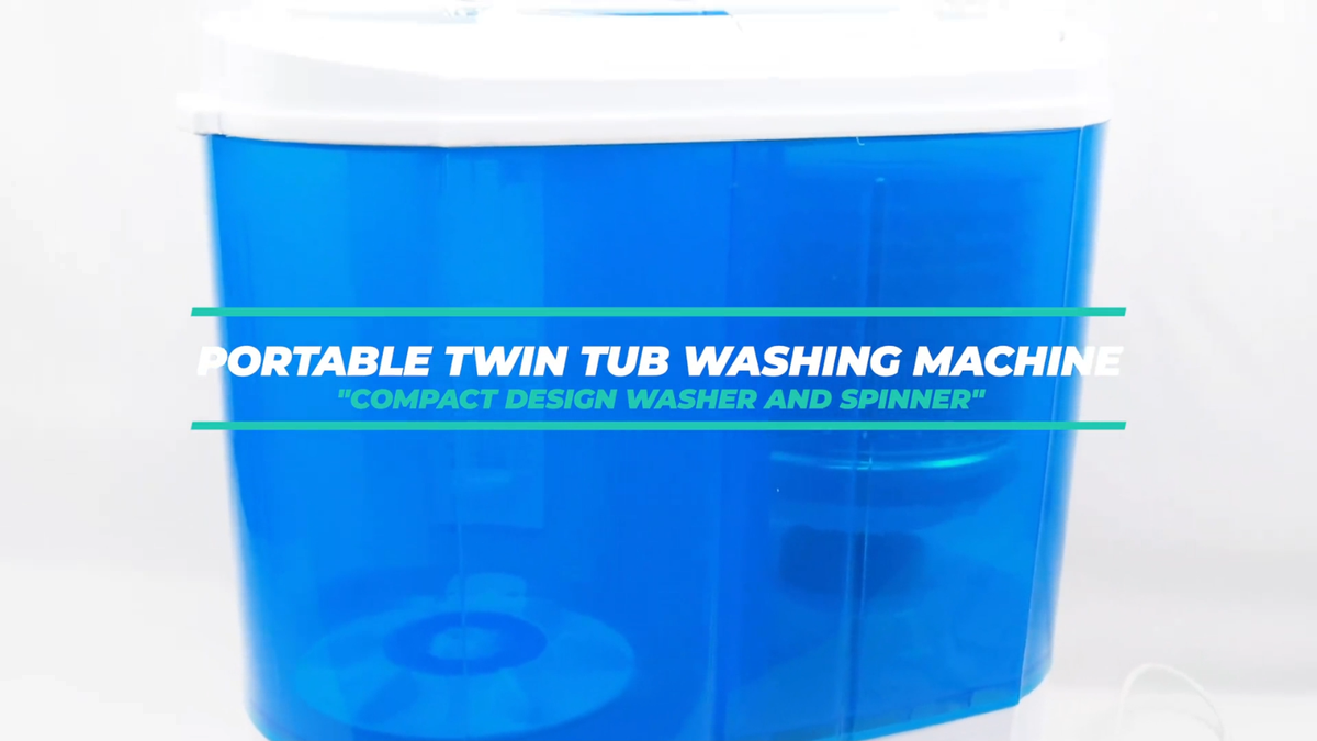 Portable Washing Machine 10lbs Twin Tub Compact Washer Spin Dryer