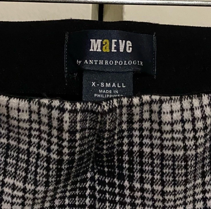 Pantalones Maeve Anthropologie Mujer XS Cintura Elástica Grate Blanco Bootcut Academia Foto 2 de 4