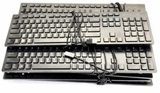 Lot of 10 - Dell KB216t1 USB Wired Black Slim US Keyboard Multimedia Keys