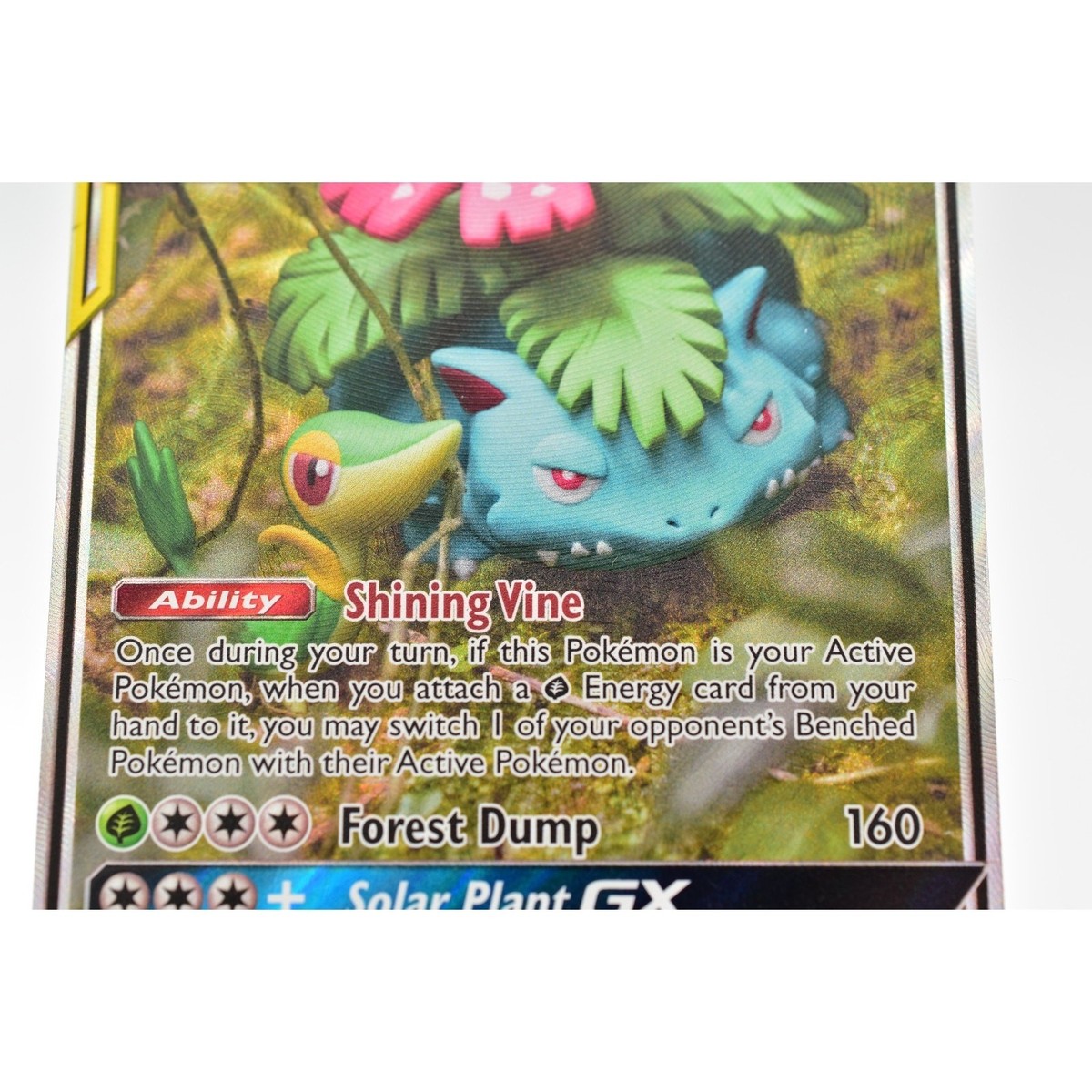 Pokemon Venusaur & Snivy GX SM229 Ultra Rare Sun & Moon Promo Tag