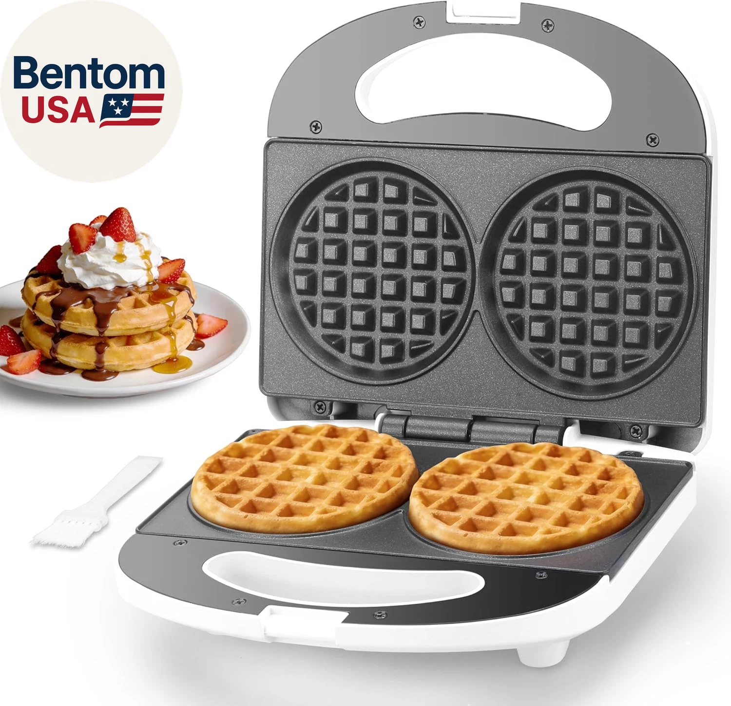 Double Mini Waffle Maker Machine, Chaffle Maker, Waflera Electrica, Small Waffle