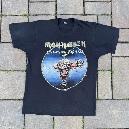 Iron Maiden Can I Play With Madness Concert Tou 1980s vintage concert t-shirt, vintage, single stitch, B+ condition