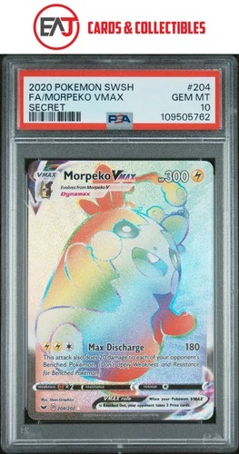Fa/Morpeko Vmax 2020 Pokemon Sword & Shield Secret PSA 10 #204