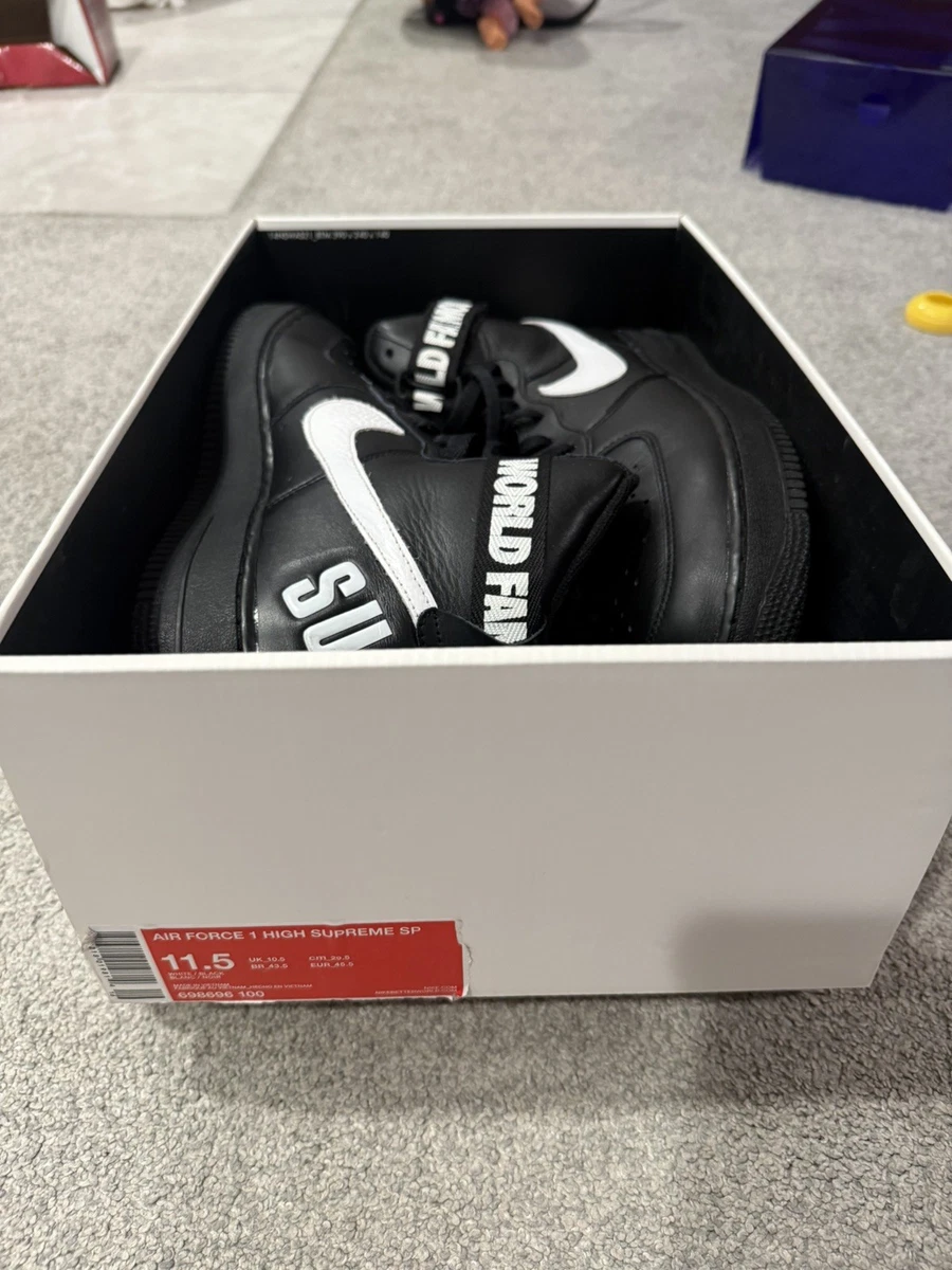 Preços baixos em Nike Air Force 1 Supreme High Black | eBay