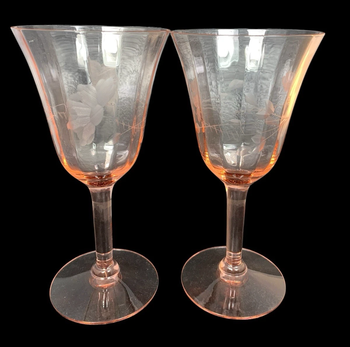 depression glass stemware products for sale | eBay