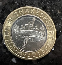 William Shakespeare Histories Hollow Crown £2 Two Pound Coin 2016 Circulated
