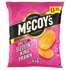 McCoy's Sizzling King Prawn Crisps 20 x 65g £1.35 PMP