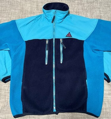 Nike ACG Vintage Full Zip Fleece Teal Blue Men s M