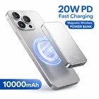 10000mAh Power Bank Magnetic Battery Pack 22.5W Wireless Charger For Cell IPhone