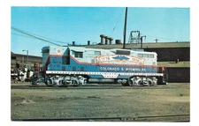 Colorado & Wyoming GP7 #200 The Patriot Bicentennial Train Pueblo CO Postcard
