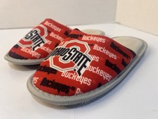 Ohio State Buckeyes Kids Slippers House Shoes XL 7/8 Fit Like 6/7 GUC