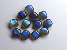 Natural Blue Labradorite Cushion Cabochon 6mm To 20mm Loose Gemstone