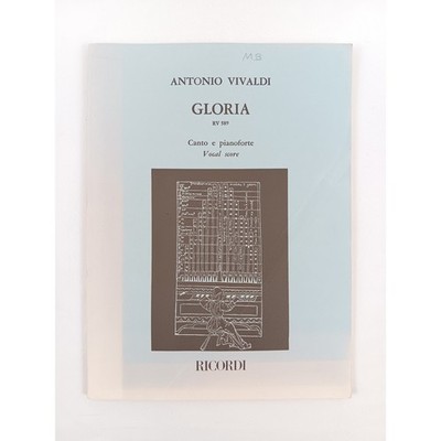 Antonio Vivaldi Gloria RV 589 Vocal Score Ricordi Music Edition