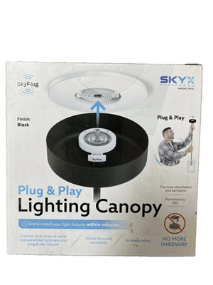 SkyPlug 5 in. Matte Black Plug and Play Lighting Base - Carina