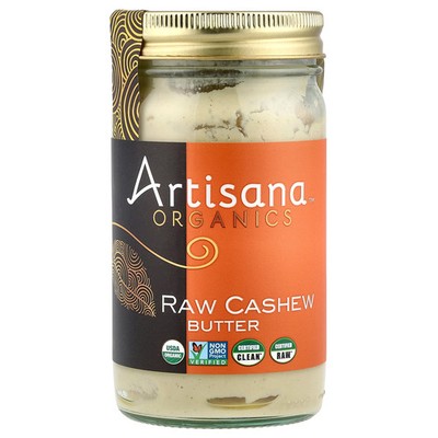 Artisana Organic Cashew Butter 14 oz 397 g Gluten-Free, Kosher, Non-GMO,