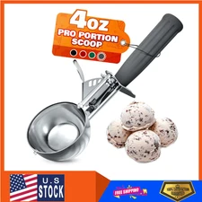 4 oz Ice Cream Scoop with Trigger Release #8 – Stainless Steel Versatile Tool