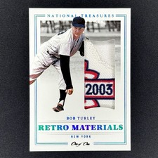 1/1 Bob Turley 2023 Panini National Treasures Retro Materials Platinum Patch 🔥
