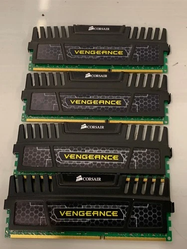 Corsair Vengeance 32GB 4x8GB DDR3 1600MHz CL9 RAM CMZ32GX3M4A1600C9 Desktop Kit