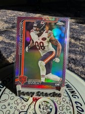2025 Topps Chrome Football #56 Montez Sweat Football Leather Refractor