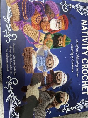 Chartwell Books Nativity Crochet Kit 12 Projects Yarn Safety Eyes Fiberfill