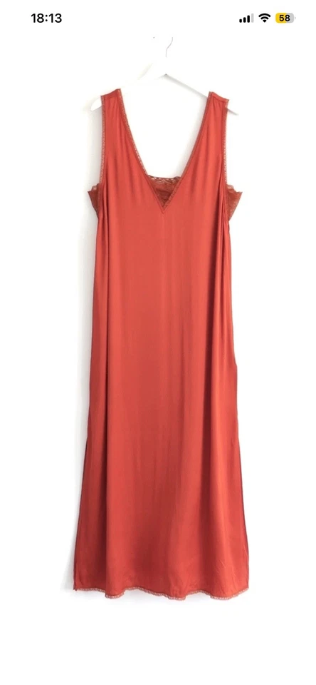 Zadig & Voltaire Renzo Satin Dress Spice NWT L - Image 2 of 4