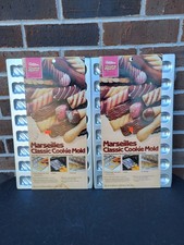Vintage 1980s Wilton Marseilles Classic Cookie Mold Baking Pans Lot Of 2