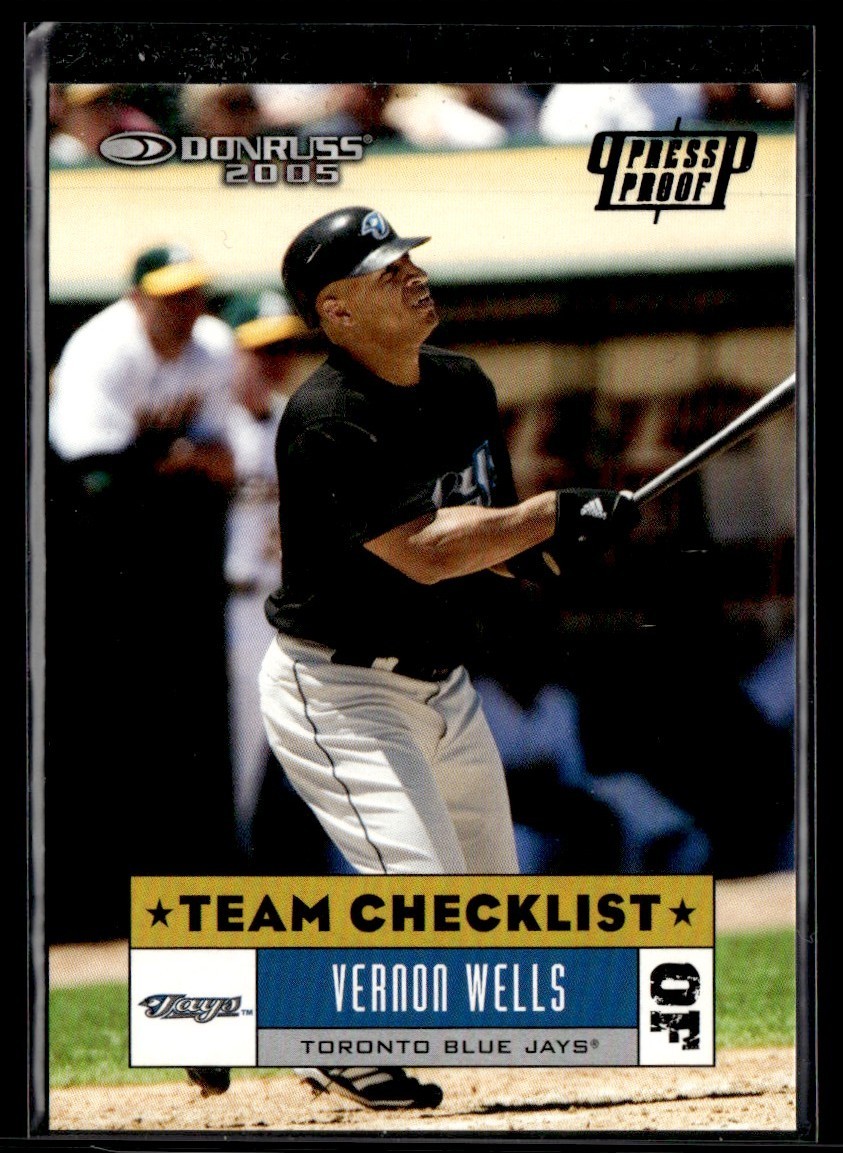 Vernon Wells 2005 Donruss Press Proof Black /10 #400 Toronto Blue Jays