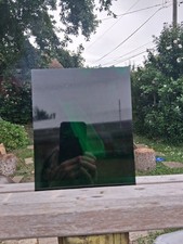 Dk. Green Cathedral Stained Glass Sheet. Approx:6"x8" Fusable96 VTG