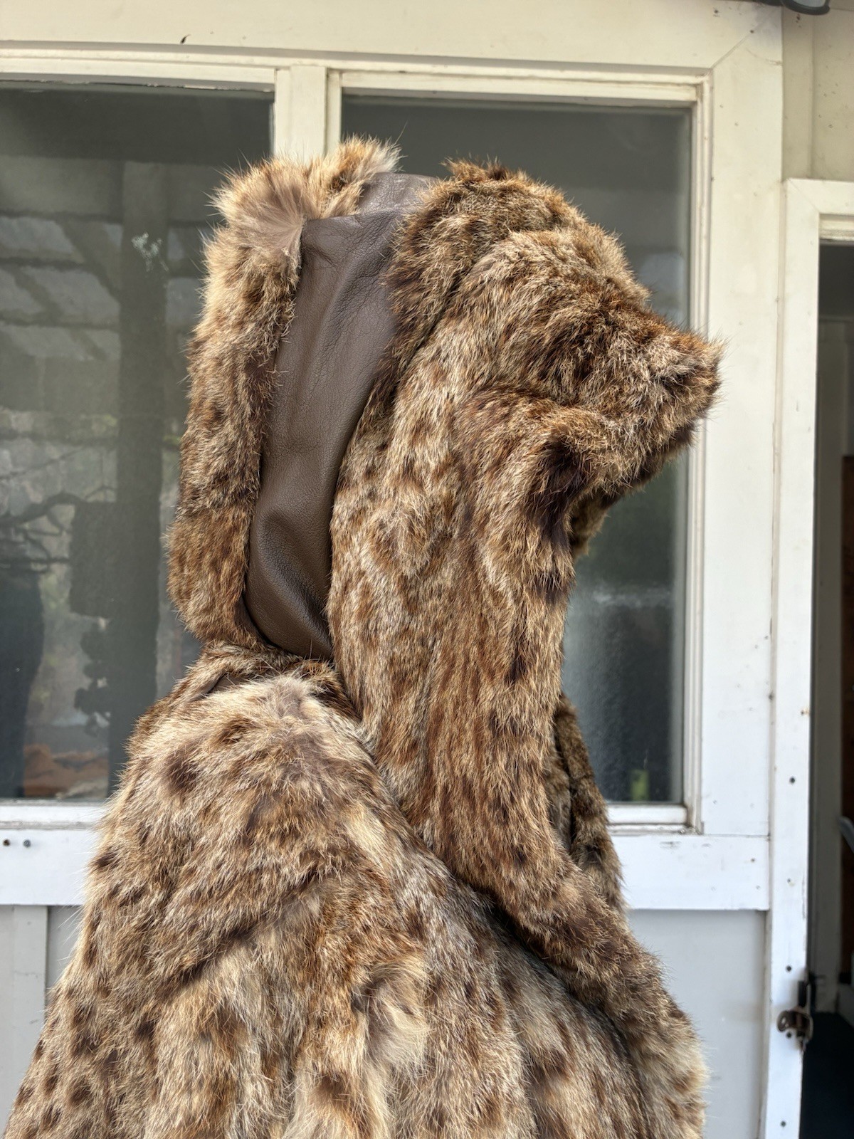 Vtg 60s genuine American Bobcat Hooded Long Overcoat parka Hook & Eye XL/XXL image 9