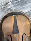 Antique Unmarked Wooden Violin For Restoration Or Parts Handmade Case — photo 10