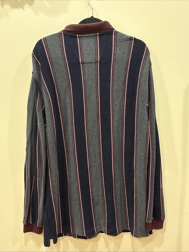 Trader Bay Long Sleeve Striped Cotton Collared Top Men’s XL - Image 4 of 4