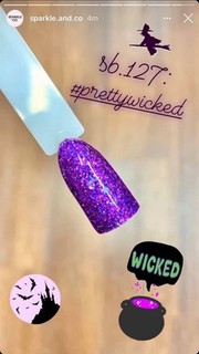 Sparkle & co Nail Dip Powder #prettywicked 1oz Jar