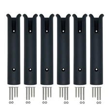 Wall Mounted Fishing Rod Holders Tubes Links Fishing Rod Holder Rack Rests (6...