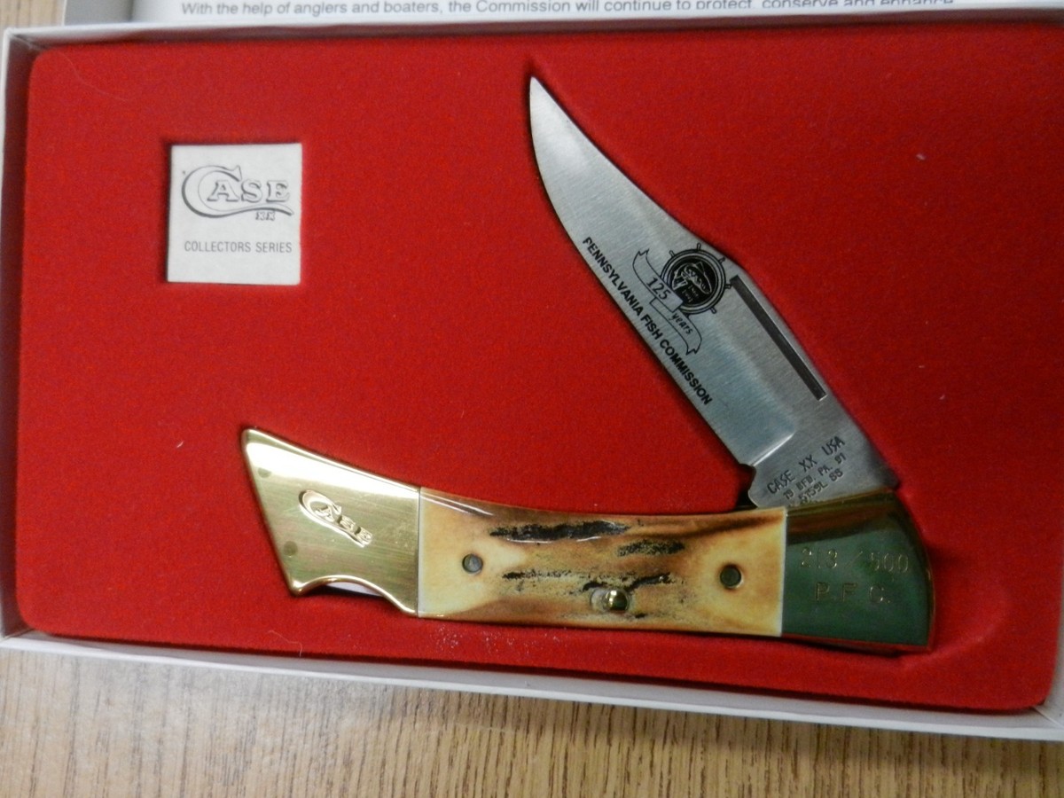 NEW 1991 Case XX 5159L SS Pennsylvania Fish Commission Knife Stag