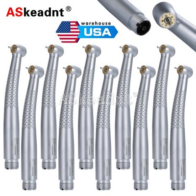 1/5/10Pcs Turbine Dental 5 LED Fiber Optic E-generator Handpiece 5-Spray 2 Hole
