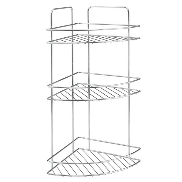 Metaltex 403315000 Reflex Luxy 3-Etagiges Eckregal 23 X 23 X 53 Cm Chrometherm-image