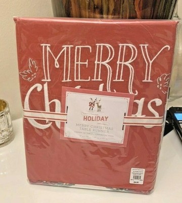 Pottery Barn holiday party Christmas Plaid Rudolph Disney Santa runner gift red