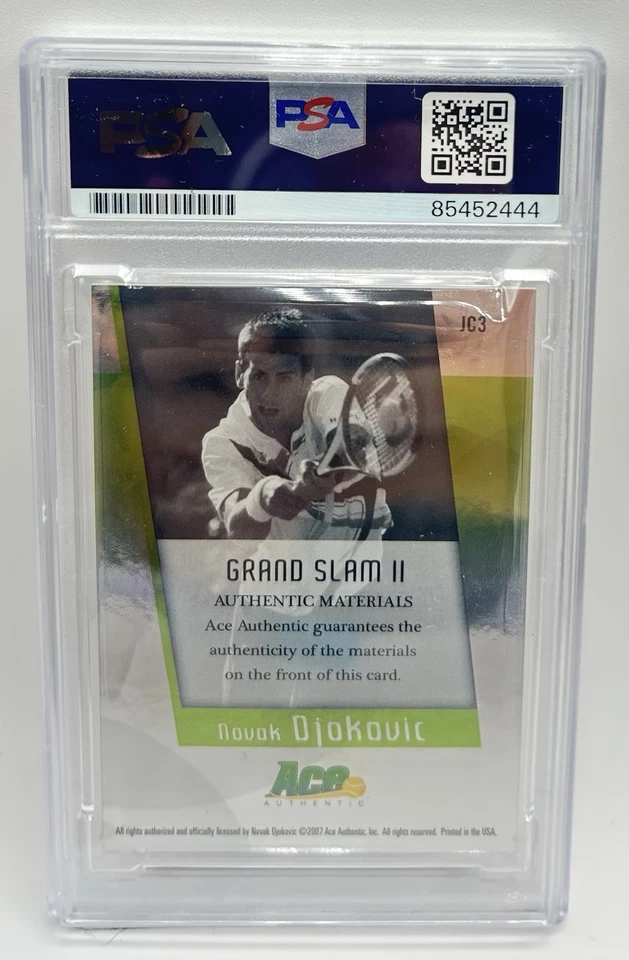 Novak Djokovic Signed 2007 Ace Authentic Materials Match Used RC RPA PSA/DNA - Image 2 of 2