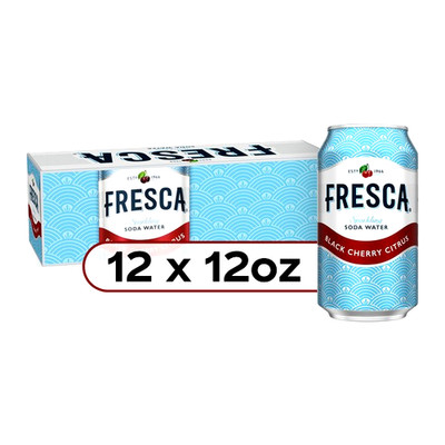   Fresca Zero Calorie Black Cherry Soda Pop   12 Pack (12 fl oz Cans)  