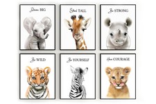 Stampe asilo safari, animali safari decorazione camera bambini, decorazione parete safari