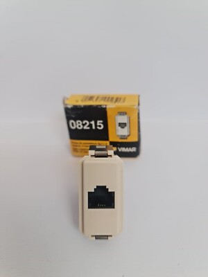 Vimar 08215 Ivory RJ11 Phone Jack, 4 Position
